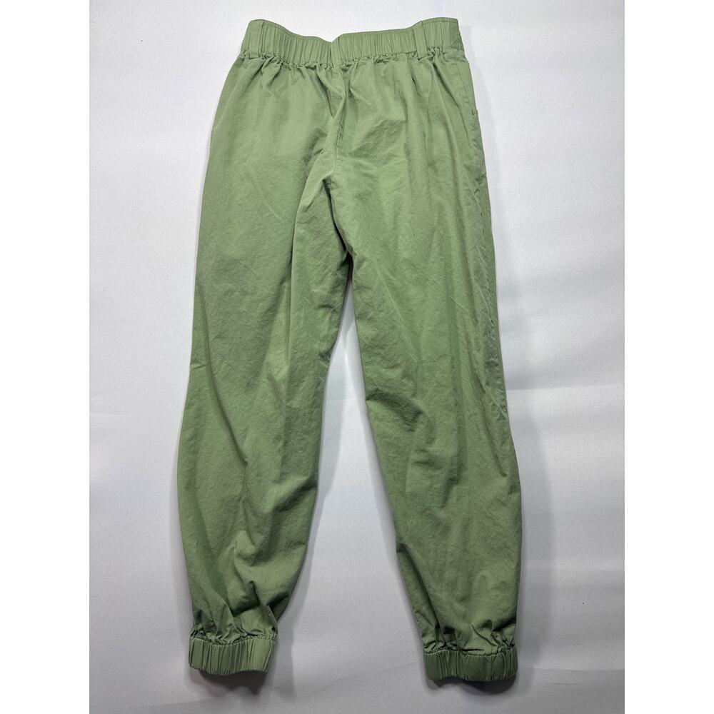 Halara Women's High Waisted Pleated Cotton Green Casual Joggers - XS (25x24.5) - Picture 2 of 3